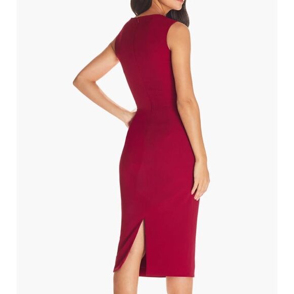 Dress The Population Elle Sheath Midi Dress in Garnet Medium NEW MSRP $168 - Picture 2 of 10